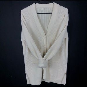 Vintage White Button Yarnworks Cardigan Sweater